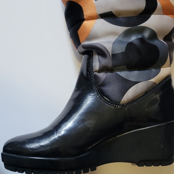 Coach Optic Art Charm Signature Logo Winter Wedges - Picture 3 of 5